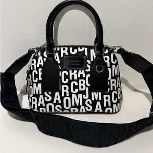 NWT Marc Jacobs small dome satchel - black and white